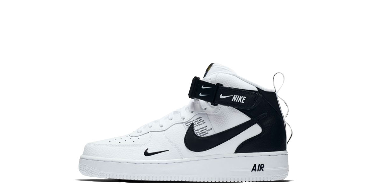 Air force 1 lv8 utility white and black best sale